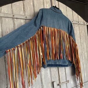 Denim Fringe Statement Jean Jacket – NWT